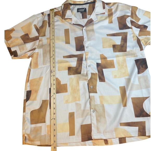Fresh Prints of Bel-Air Men's Button-Up Shirt 2X – Geometric Abstract Print - Picture 2 of 5